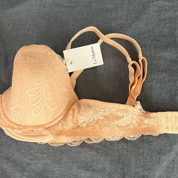 Le Mystere Sophia Women's Lace Full Fit Seamless Bra - Peach - Picture 9 of 14